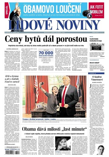 Obálka e-magazínu Lidové noviny 19.1.2017