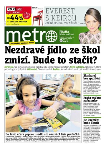 Obálka e-magazínu deník METRO 2.9.2015