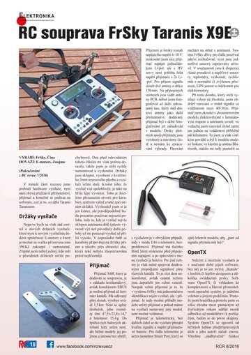 Obálka e-magazínu RC souprava FrSky Taranis X9E (2)