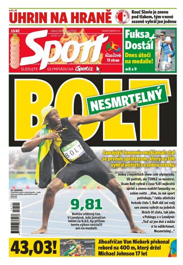 Obálka e-magazínu Sport 16.8.2016
