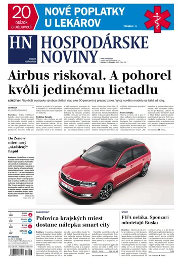 Obálka e-magazínu Hospodárske noviny 23.02.2017