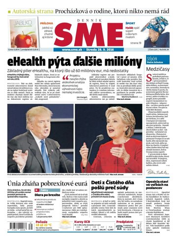 Obálka e-magazínu SME 28.9.2016