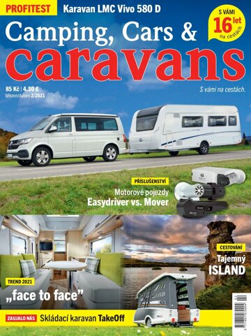 Obálka e-magazínu Camping, Cars & Caravans 2/2021