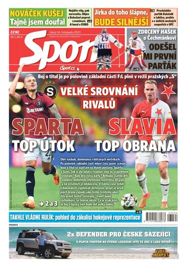 Obálka e-magazínu Sport 14.11.2023