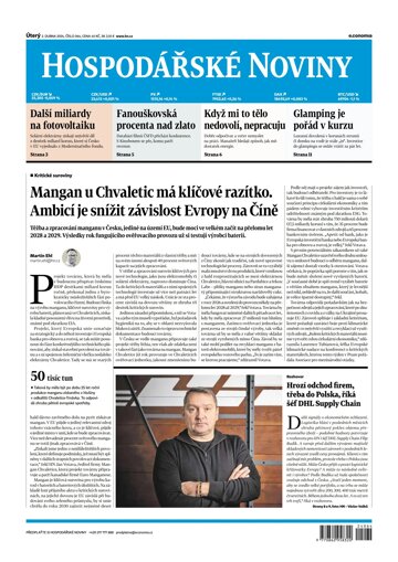 Obálka e-magazínu Hospodářské noviny 064 - 2.4.2024