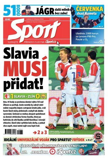Obálka e-magazínu Sport 12.3.2016
