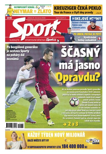 Obálka e-magazínu Sport 20.7.2016