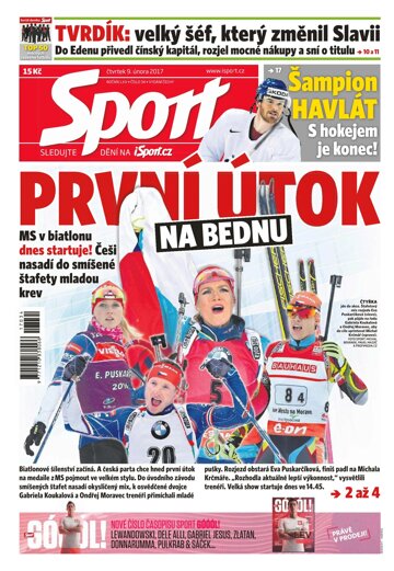Obálka e-magazínu Sport 9.2.2017