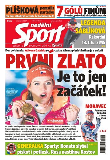Obálka e-magazínu Nedělní Sport 12.2.2017