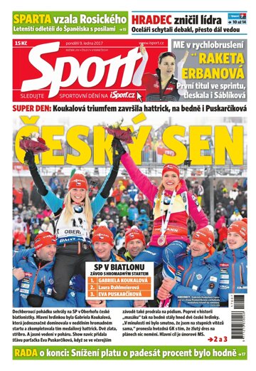 Obálka e-magazínu Sport 9.1.2017