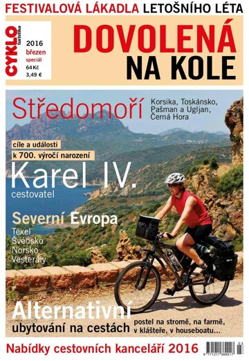 Obálka e-magazínu Cykloturistika Dovolená na kole 2016