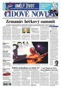 Obálka e-magazínu Lidové noviny 9.4.2014