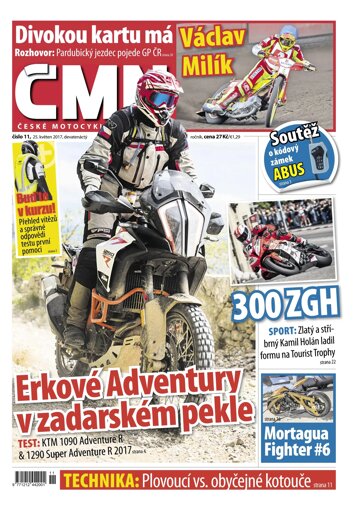 Obálka e-magazínu ČESKÉ MOTOCYKLOVÉ NOVINY 11/2017