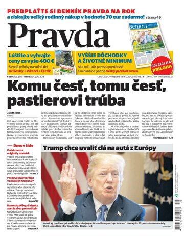 Obálka e-magazínu Pravda 23. 6. 2018