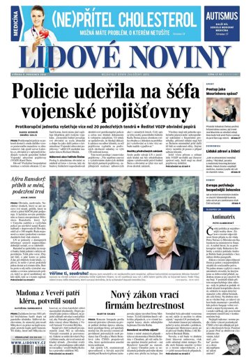 Obálka e-magazínu Lidové noviny 9.12.2015