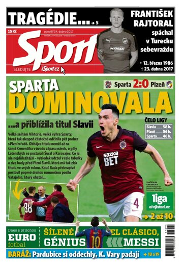 Obálka e-magazínu Sport 24.4.2017