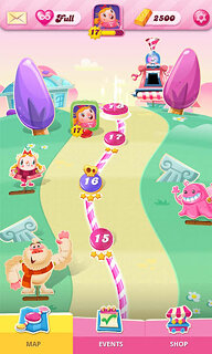 Snímek obrazovky aplikace Candy Crush Saga