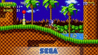 Snímek obrazovky aplikace Sonic the Hedgehog Classic