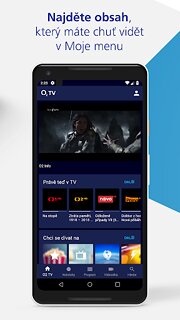 Snímek obrazovky aplikace O2 TV