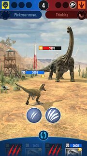 Snímek obrazovky aplikace Jurassic World Alive