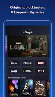 Snímek obrazovky aplikace Disney+
