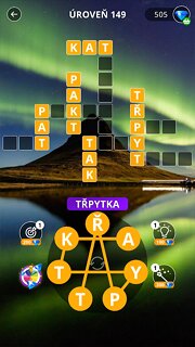 Snímek obrazovky aplikace Uklidňující slovní puzzle