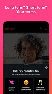 Snímek obrazovky aplikace Tinder