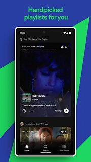 Snímek obrazovky aplikace Spotify: Music and Podcasts