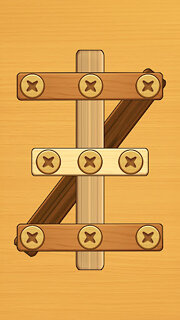 Snímek obrazovky aplikace Screw Puzzle: Wood Nut & Bolt