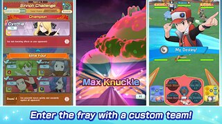 Snímek obrazovky aplikace Pokémon Masters EX