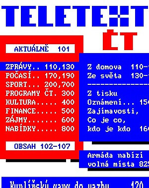 Ikona služby Teletext ČT1